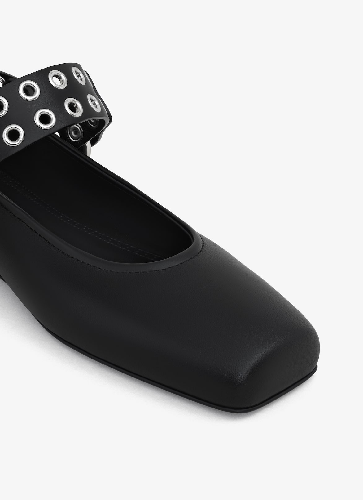 FLACHE BIKER-BALLERINAS AUS WEICHEM KALBSLEDER ALAÏA SCHWARZ FLACHE BIKER-BALLERINAS AUS WEICHEM KALBSLEDER